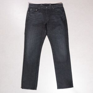 AG Adriano Goldschmied Everett Slim Straight Stretch Black Jeans Men's 34x32